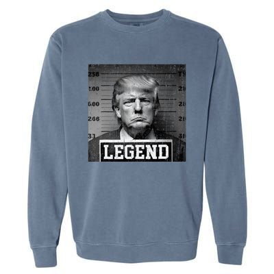 Trump 2024 Mugshot President Legend Garment-Dyed Sweatshirt