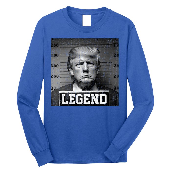 Trump 2024 Mugshot President Legend Long Sleeve Shirt