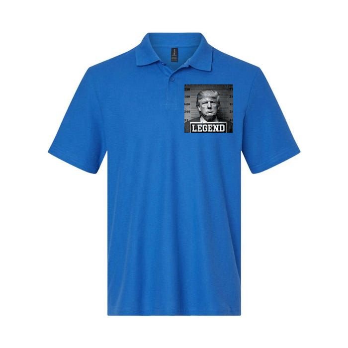 Trump 2024 Mugshot President Legend Softstyle Adult Sport Polo