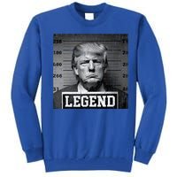 Trump 2024 Mugshot President Legend Tall Sweatshirt