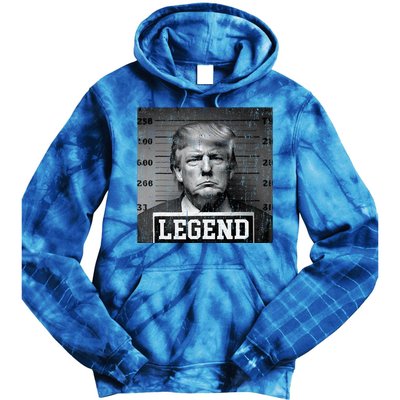 Trump 2024 Mugshot President Legend Tie Dye Hoodie