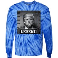 Trump 2024 Mugshot President Legend Tie-Dye Long Sleeve Shirt