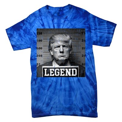 Trump 2024 Mugshot President Legend Tie-Dye T-Shirt