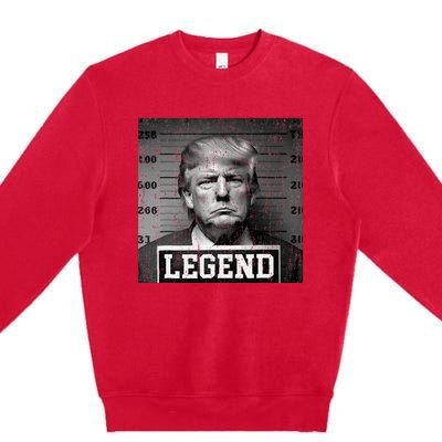 Trump 2024 Mugshot President Legend Premium Crewneck Sweatshirt