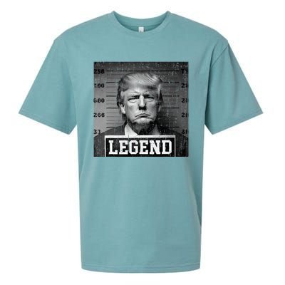 Trump 2024 Mugshot President Legend Sueded Cloud Jersey T-Shirt