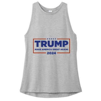 Trump 2024 Maga Ladies PosiCharge Tri-Blend Wicking Tank