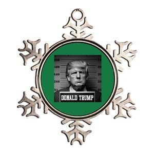 Trump 2024 Mugshot Trump Mug Shot President Metallic Star Ornament