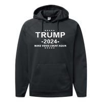 Trump 2024 Make Vote Count Again The Us Election Day Performance Fleece Hoodie