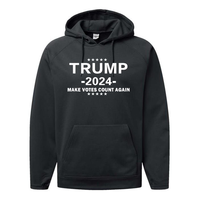 Trump 2024 Make Vote Count Again The Us Election Day Performance Fleece Hoodie