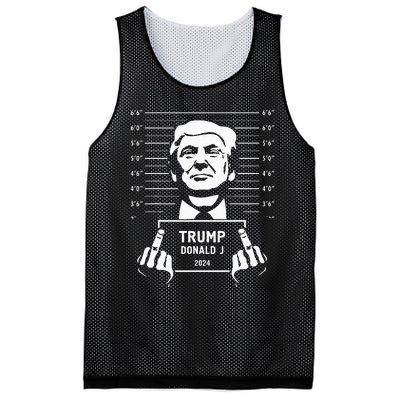 Trump 2024 Mugshot Style Poster Mesh Reversible Basketball Jersey Tank