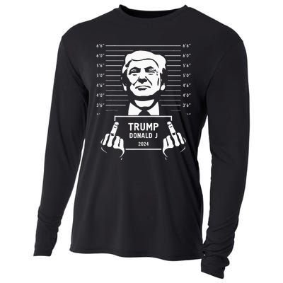 Trump 2024 Mugshot Style Poster Cooling Performance Long Sleeve Crew