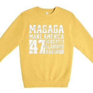 Trump 2024 MAGAGA Shirt Magaga Make America Great And Glorious Again 47 Premium Crewneck Sweatshirt