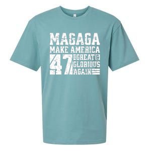 Trump 2024 MAGAGA Shirt Magaga Make America Great And Glorious Again 47 Sueded Cloud Jersey T-Shirt