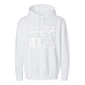 Trump 2024 MAGAGA Shirt Magaga Make America Great And Glorious Again 47 Garment-Dyed Fleece Hoodie