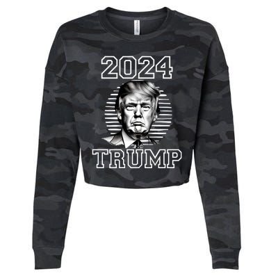 Trump 2024: MAGA Patriot Reelect Keep America Great! Cropped Pullover Crew