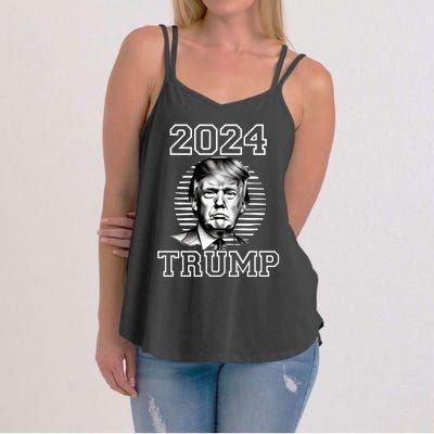 Trump 2024: MAGA Patriot Reelect Keep America Great! Women's Strappy Tank