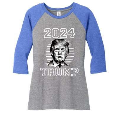 Trump 2024: MAGA Patriot Reelect Keep America Great! Women's Tri-Blend 3/4-Sleeve Raglan Shirt