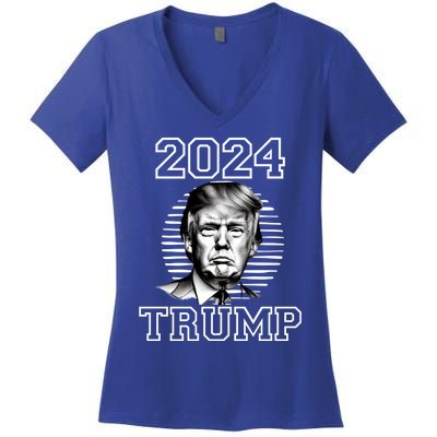 Trump 2024: MAGA Patriot Reelect Keep America Great! Women's V-Neck T-Shirt