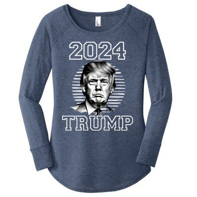 Trump 2024: MAGA Patriot Reelect Keep America Great! Women's Perfect Tri Tunic Long Sleeve Shirt