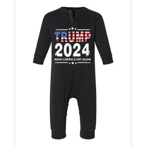 Trump 2024 Make Liberals Cry Again Infant Fleece One Piece