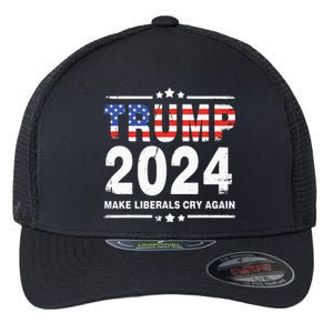 Trump 2024 Make Liberals Cry Again Flexfit Unipanel Trucker Cap