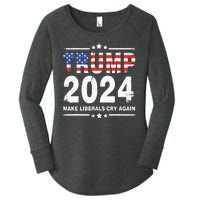 Trump 2024 Make Liberals Cry Again Women's Perfect Tri Tunic Long Sleeve Shirt