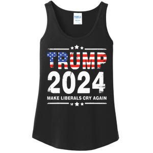 Trump 2024 Make Liberals Cry Again Ladies Essential Tank