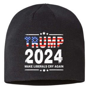 Trump 2024 Make Liberals Cry Again Sustainable Beanie