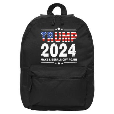 Trump 2024 Make Liberals Cry Again 16 in Basic Backpack