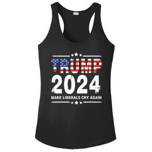 Trump 2024 Make Liberals Cry Again Ladies PosiCharge Competitor Racerback Tank