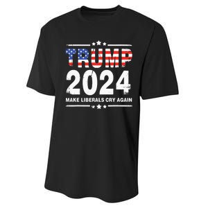 Trump 2024 Make Liberals Cry Again Performance Sprint T-Shirt