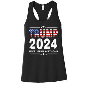 Trump 2024 Make Liberals Cry Again Women's Racerback Tank