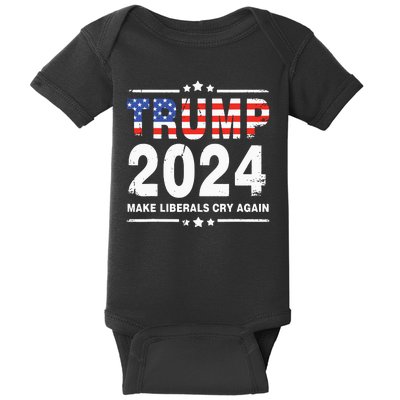 Trump 2024 Make Liberals Cry Again Baby Bodysuit