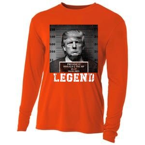 Trump 2024 Mugshot President Legend Cooling Performance Long Sleeve Crew