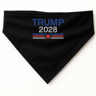 Trump 2028 Minimalist Retro Patriotic Trump Inauguration USA-Made Doggie Bandana