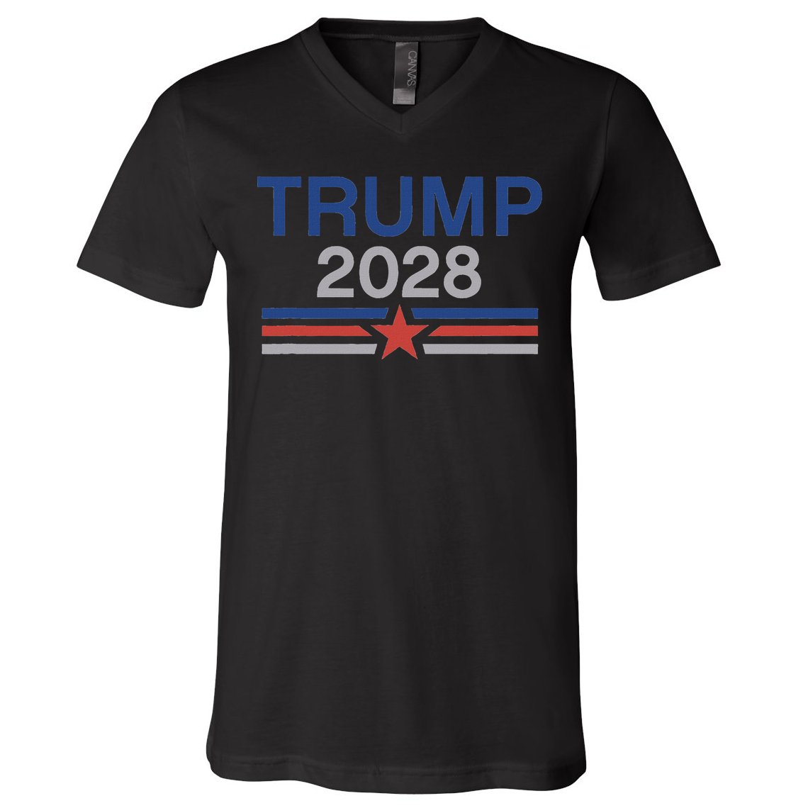 Trump 2028 Minimalist Retro Patriotic Trump Inauguration V-Neck T-Shirt
