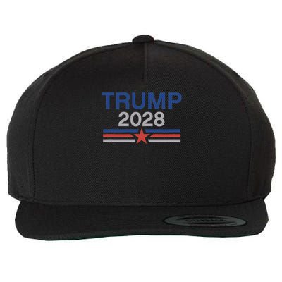 Trump 2028 Minimalist Retro Patriotic Trump Inauguration Wool Snapback Cap