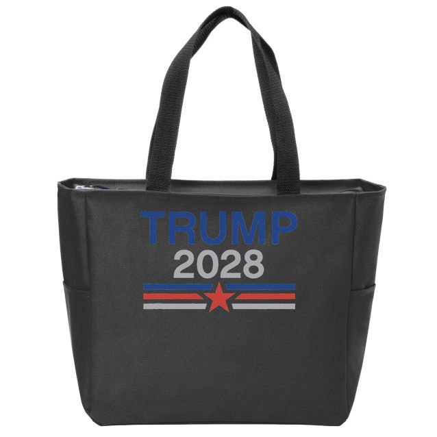 Trump 2028 Minimalist Retro Patriotic Trump Inauguration Zip Tote Bag