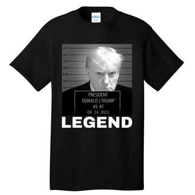 Trump 2024 Mugshot President legend Tall T-Shirt