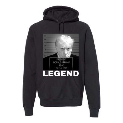 Trump 2024 Mugshot President legend Premium Hoodie