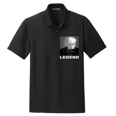 Trump 2024 Mugshot President legend Dry Zone Grid Polo