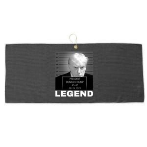 Trump 2024 Mugshot President legend Large Microfiber Waffle Golf Towel