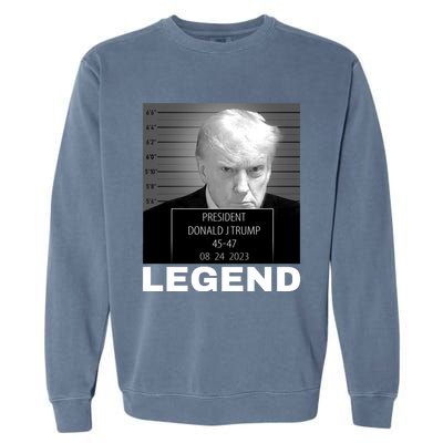 Trump 2024 Mugshot President legend Garment-Dyed Sweatshirt