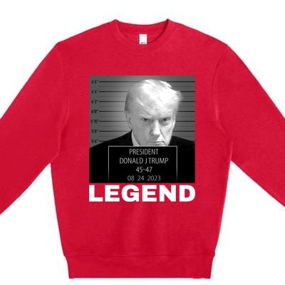 Trump 2024 Mugshot President legend Premium Crewneck Sweatshirt