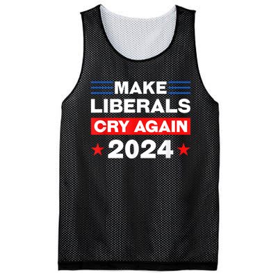 Trump 2024 Make Liberals Cry Again Trump American Mesh Reversible Basketball Jersey Tank