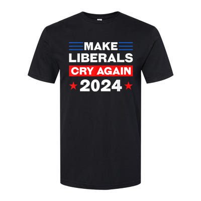 Trump 2024 Make Liberals Cry Again Trump American Softstyle CVC T-Shirt