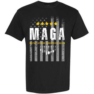 Trump 2024 Maga Maybe Afford Groceries Again Garment-Dyed Heavyweight T-Shirt