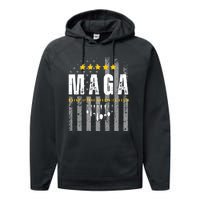 Trump 2024 Maga Maybe Afford Groceries Again Performance Fleece Hoodie