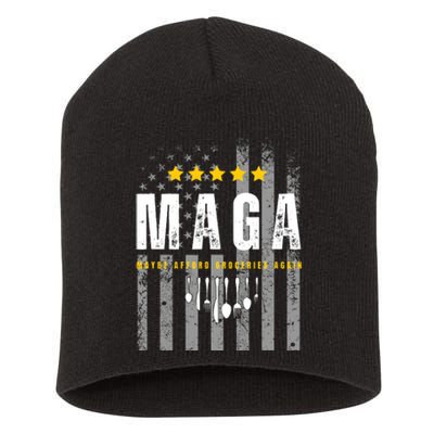 Trump 2024 Maga Maybe Afford Groceries Again Short Acrylic Beanie