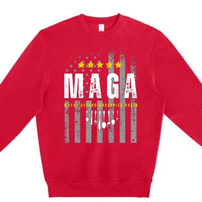 Trump 2024 Maga Maybe Afford Groceries Again Premium Crewneck Sweatshirt